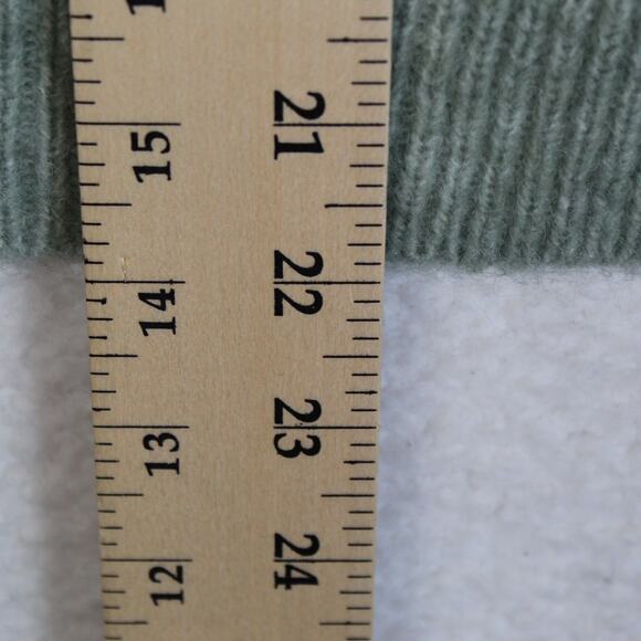 Madewell Cable Knit Sweater Alpaca Wool Womens Medium Green Boxy Classic NEW - Picture 7 of 8